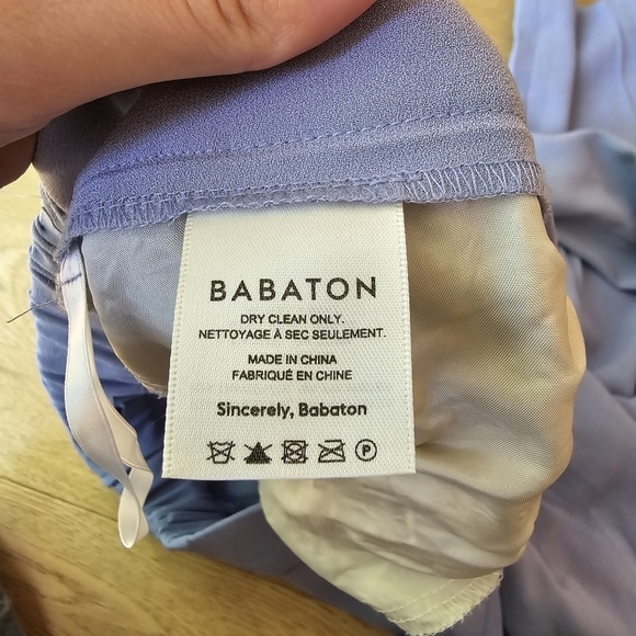 ARITZIA BABATON CONAN CROP PANT LIGHT BLUE  PURPLE - 2 - Picture 6 of 11